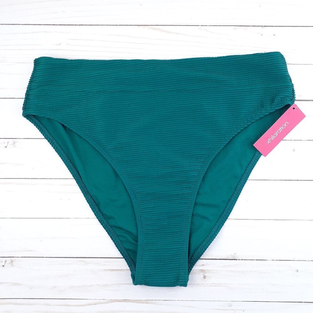 Xhilaration High Waist Bikini Bottom XL Swim Green 580